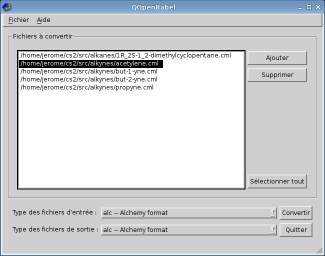 QOpenBabel screenshot